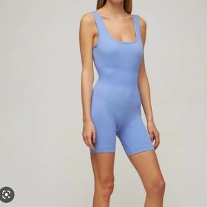 WeWoreWhat Blue Rib Bodysuit NWT